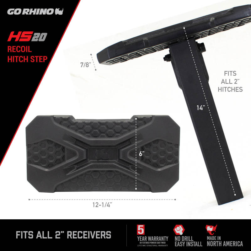 Go Rhino HS-20 Hitch Bumper Step HS2012T