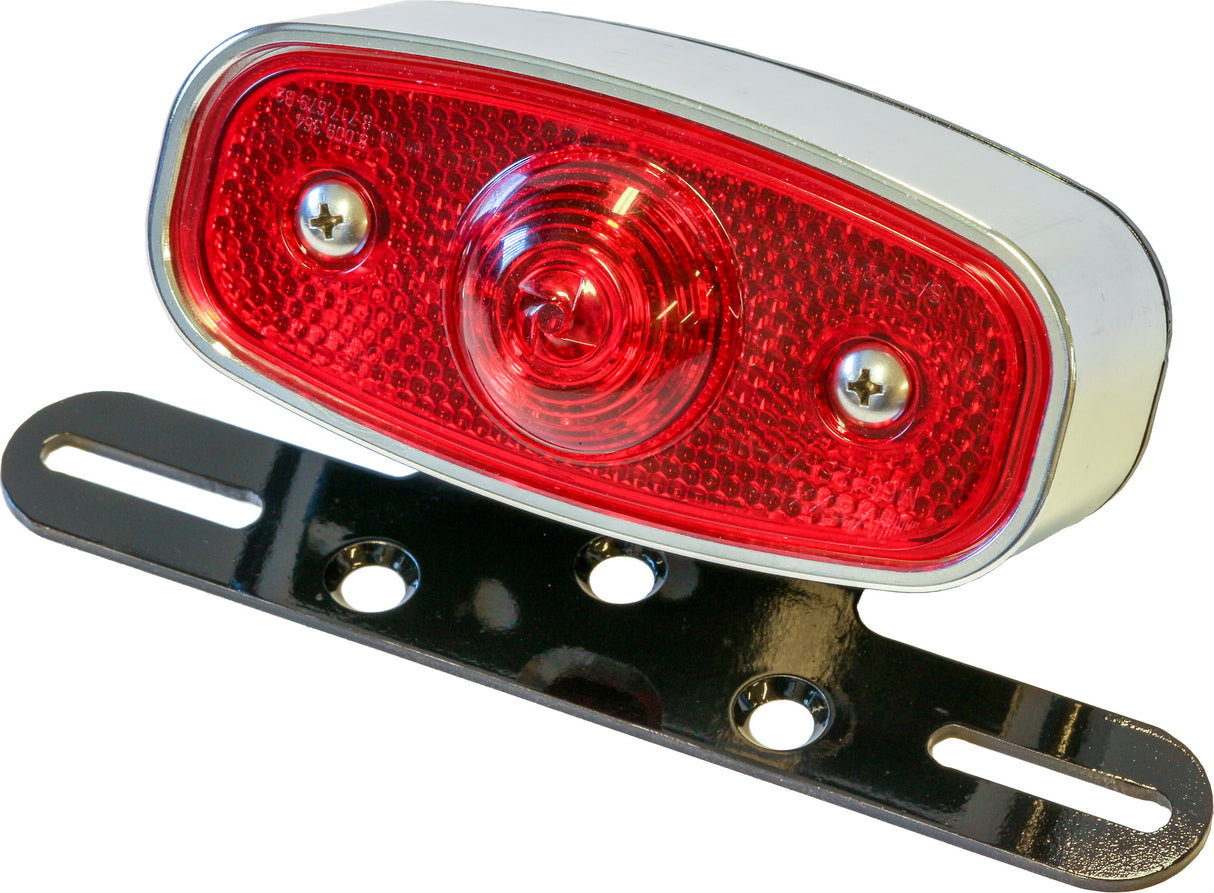HARDDRIVE Chopper Taillight Polished Led W/License Bracket 820-0347