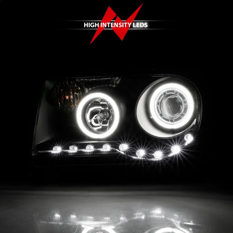 ANZO 2005-2010 Chrysler 300C Projector Headlights w/ Halo Black (CCFL) G2 121251
