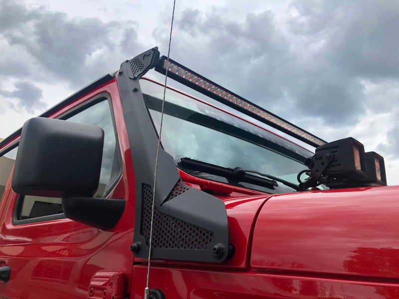 Go Rhino 18-20 Jeep Wrangler JL/JLU/Gladiator JT XE Windshield Light Bar Mount - 50in Single Row 730500T