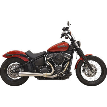 BASSANI XHAUST 2-into-1 Road Rage III Exhaust System Softail Fat Bob / Street /Rider - 49-State - Stainless 1S72SSE