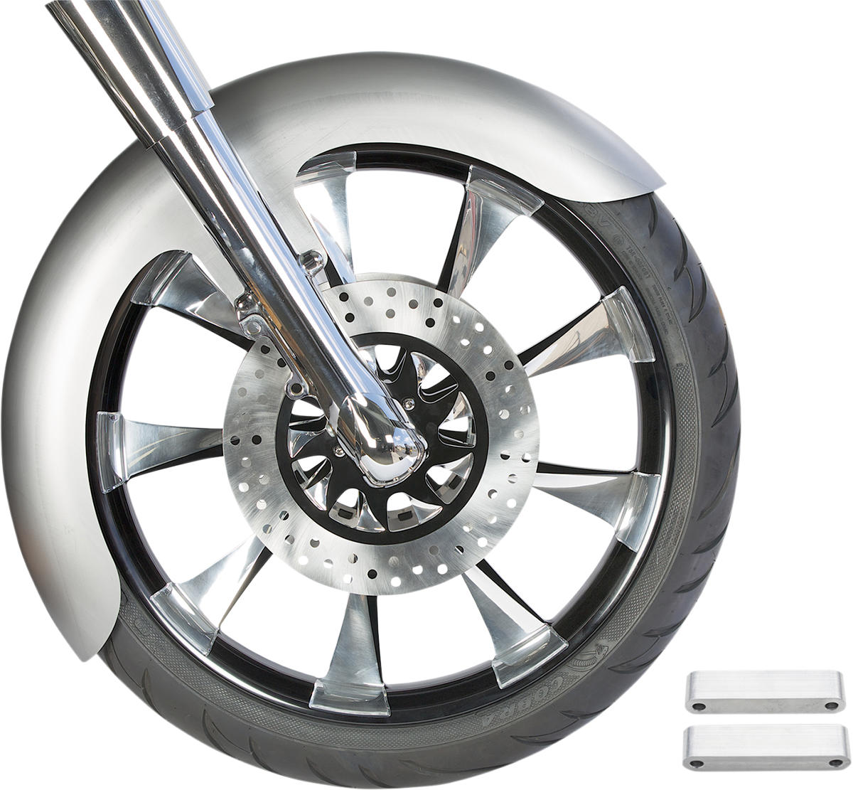 RUSS WERNIMONT DESIGNS Custom Dresser Front Fender for 21" Wheel - Steel - OCF Style - 5.5" W x 45" L RWD-50134