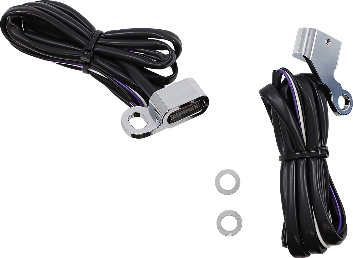 DRAG SPECIALTIES Luces marcadoras - Blanco/Ámbar - Cromo BLANCO/ÁMBAR DUAL FUNCIÓN L22-0230DCME