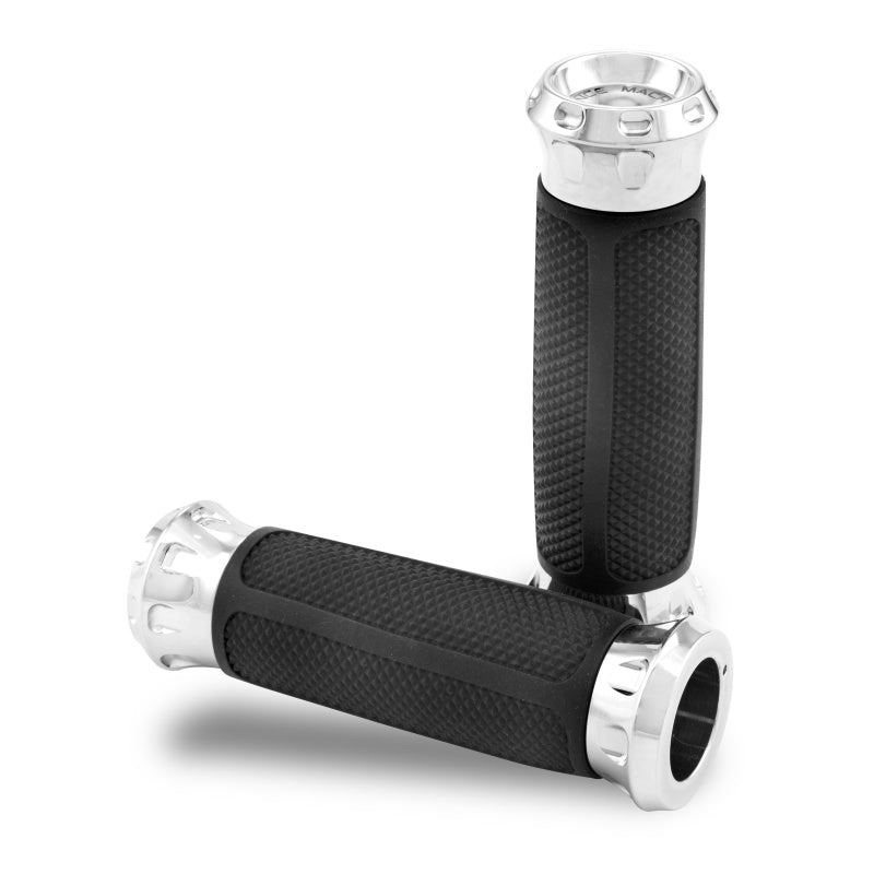 Performance Machine Handle Grip Set Overdrive - Chrome 0063-2082-CH