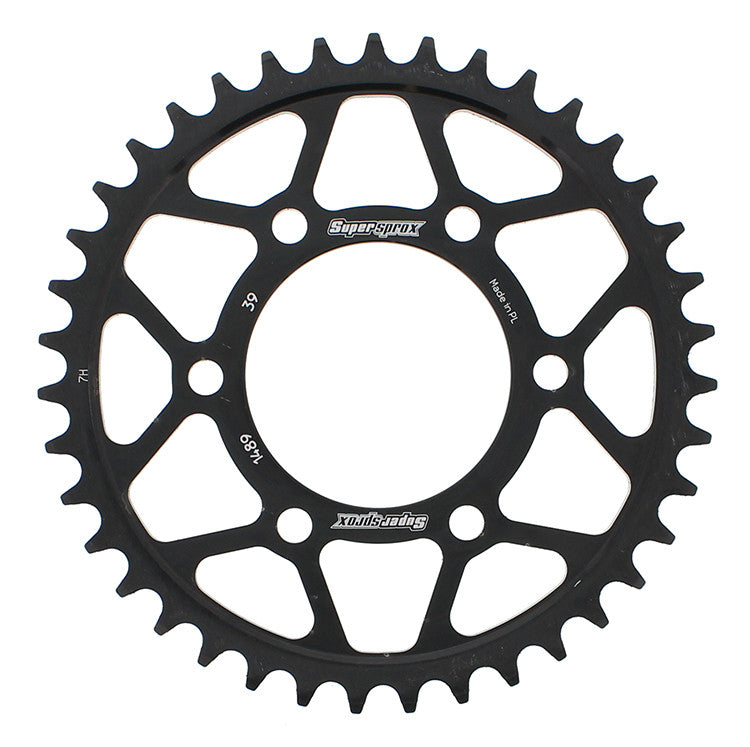 SUPERSPROX Rear Sprocket Steel 39t-525 Blk Kaw RFE-1489-39-BLK