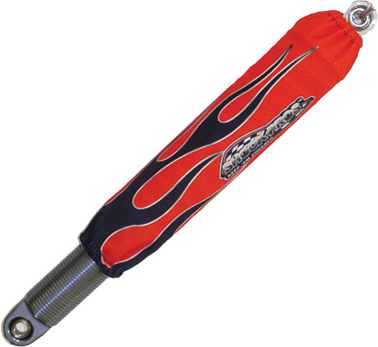SHOCKPROS Shock Covers Red W/Black Flames A102RDFL