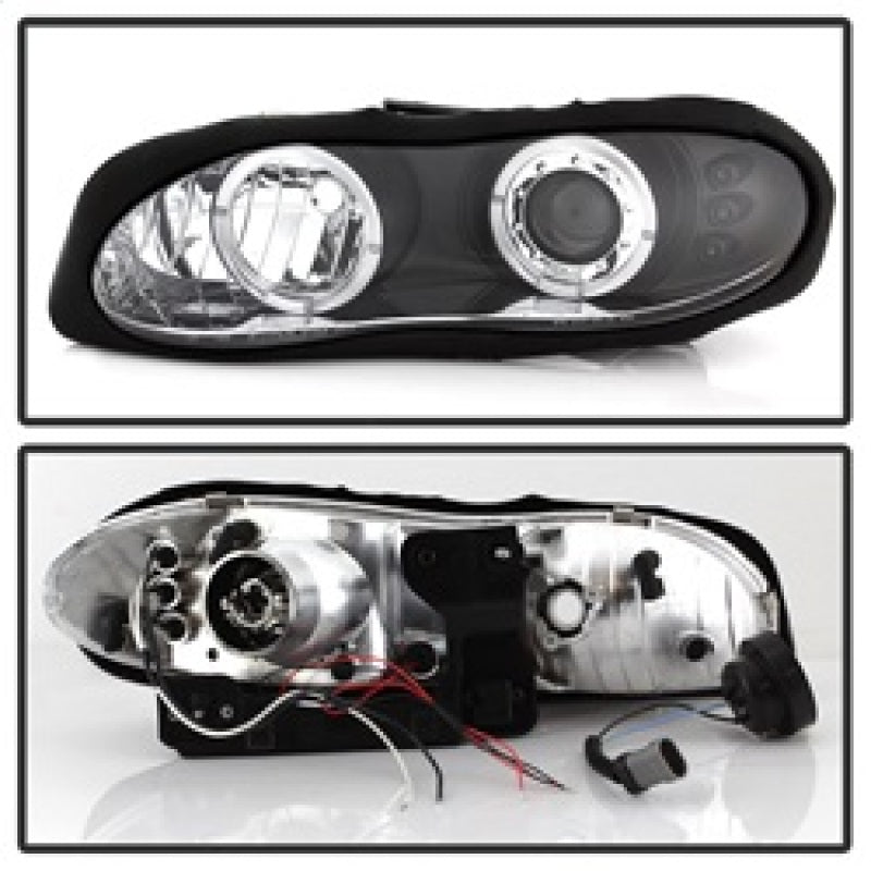 Spyder Chevy Camaro 98-02 Projector Headlights LED Halo LED Blk - Low H1 PRO-YD-CCAM98-HL-BK 5009234