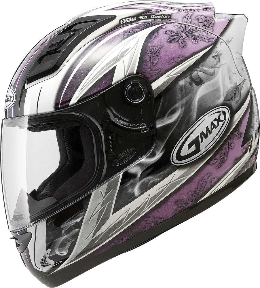 GMAX Gm-69 F/F Crusader Ii Helmet White/Purple X G7691257 TC-22