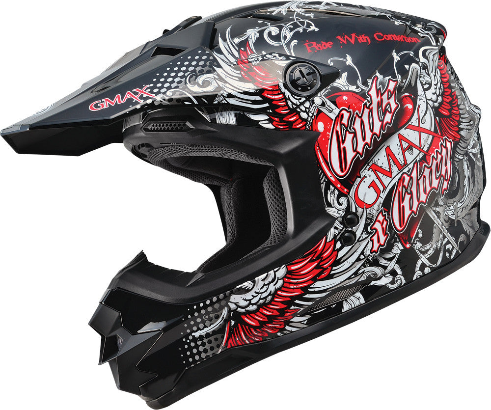 GMAX Gm76x Conviction Helmet Gloss Black/Red X G3765207 TC-1