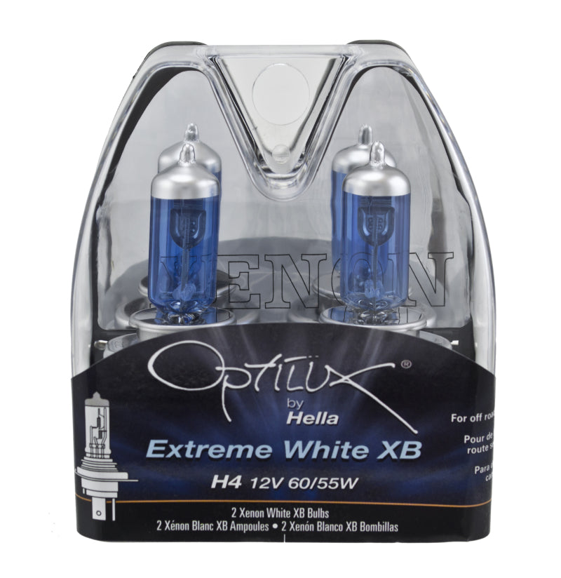 Hella Optilux 12V 60/55W H4/9003 P43t Extreme White XB Bulb (Pair) LAH71071352