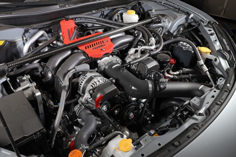 Perrin 22-23 Subaru BRZ/Toyota GR86 Silicone Inlet Hose (3in. ID / SS Wire) - Black PSP-INT-432BK