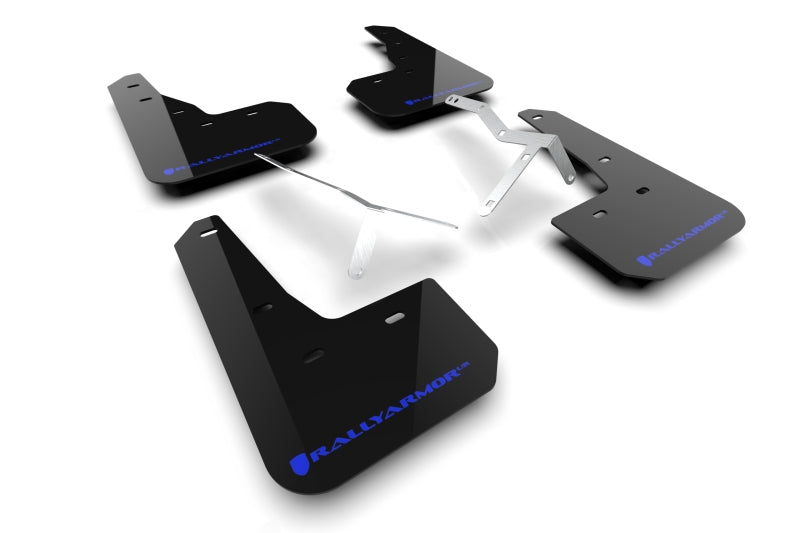 Rally Armor 23-24 Acura Integra + Integra A-Spec Black UR Mud Flap W/Blue Logo (No Drilling Req.) MF109-UR-BLK-BL