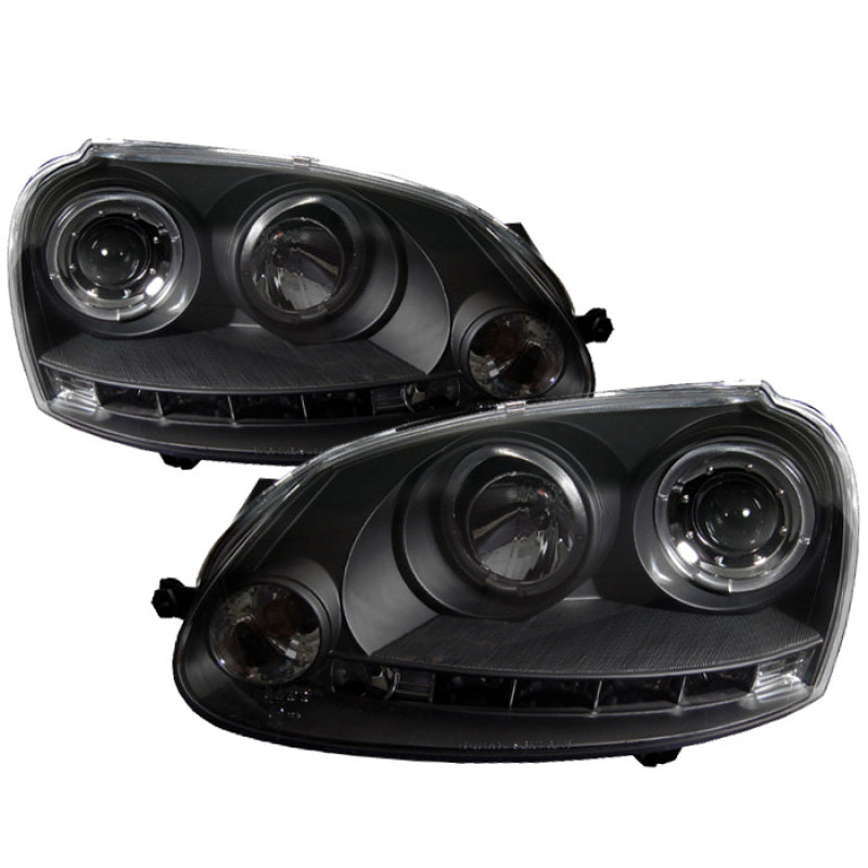 Spyder Volkswagen GTI 06-09/Jetta 06-09 Halogen Model Only - LED Halo DRL Black PRO-YD-VG06-HL-BK 5012098