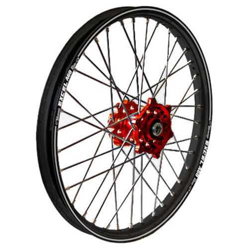 DUBYA Front Wheel 1.40 X 17 Red Hub Black Rim 56-3001RB