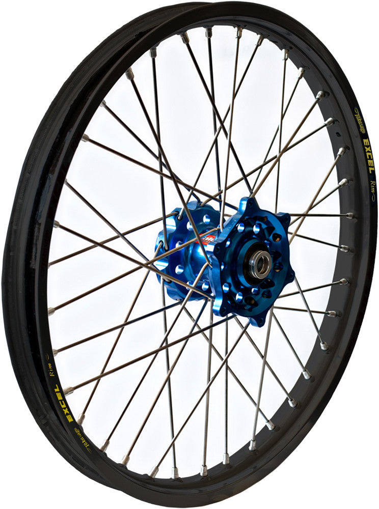 DUBYA Front Wheel 1.60 X 21 Blue Hub Black Rim 56-3000DB