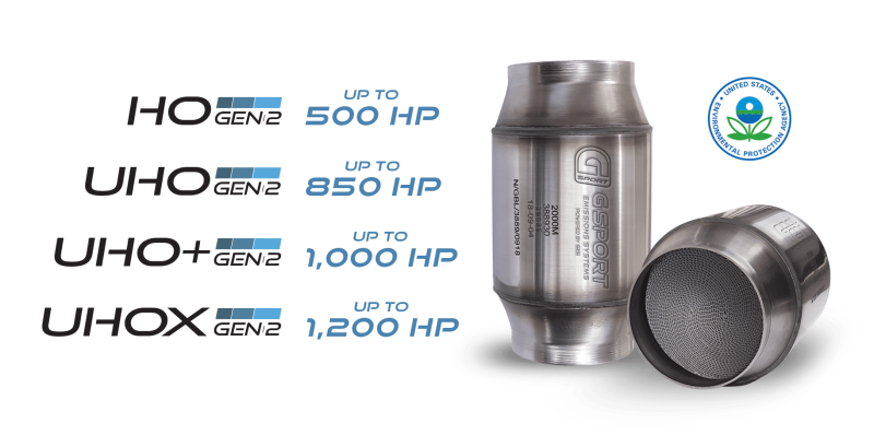 GESI G-Sport 400 CPSI GEN 2 EPA Compliant 4in Inlet/Out Catalytic Converter-4.5in x 4in 500-850HP 85240