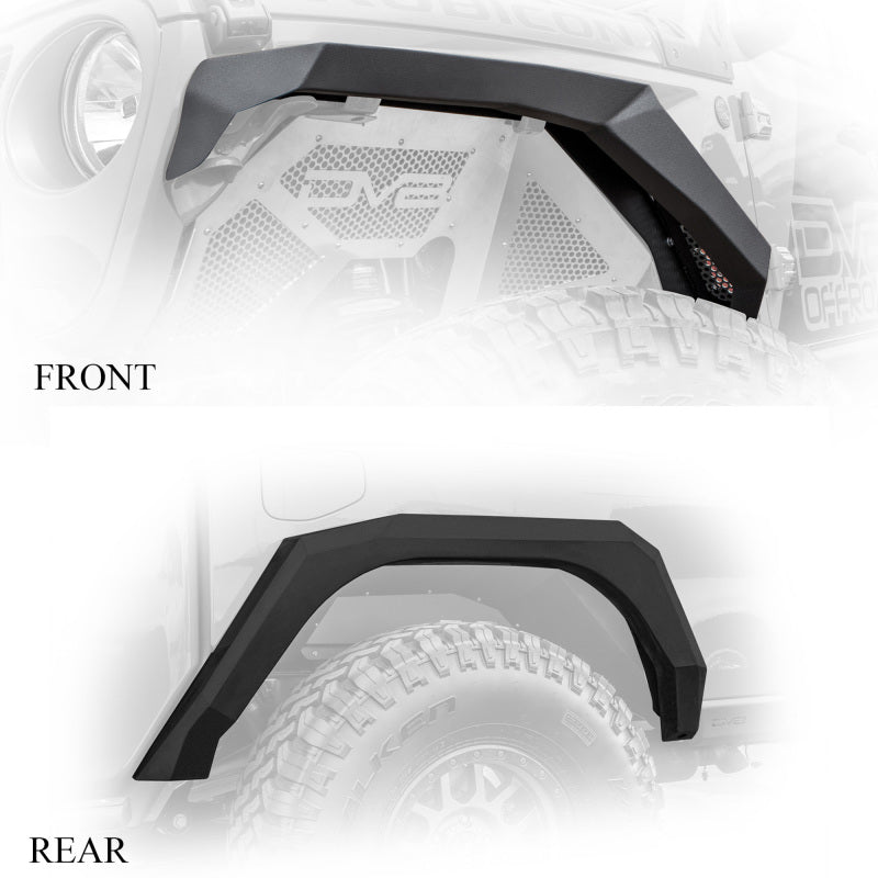 DV8 Offroad 2019+ Jeep Gladiator Armor Fenders FDGL-02
