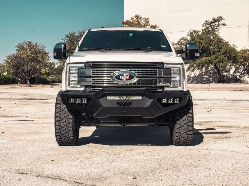 Road Armor 17-20 Ford F-250 SPARTAN Front Bumper Bolt-On Pre-Runner Guard - Tex Blk 6172XFPRB