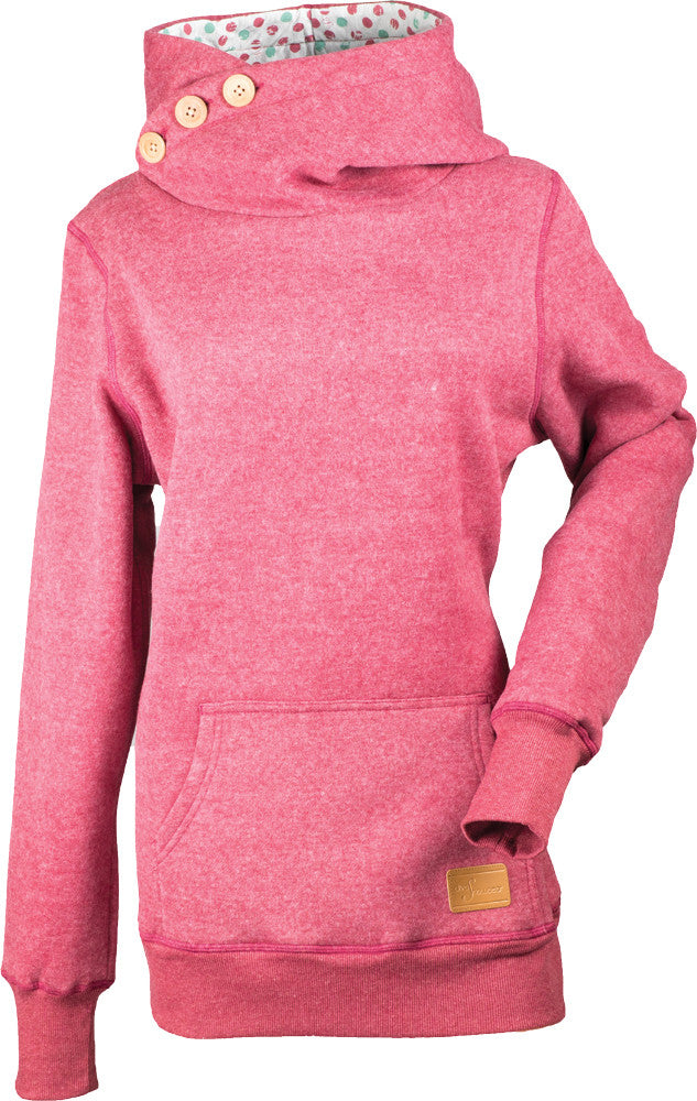 DSG Side Button Pullover Hoodie Maroon Heather L 35471