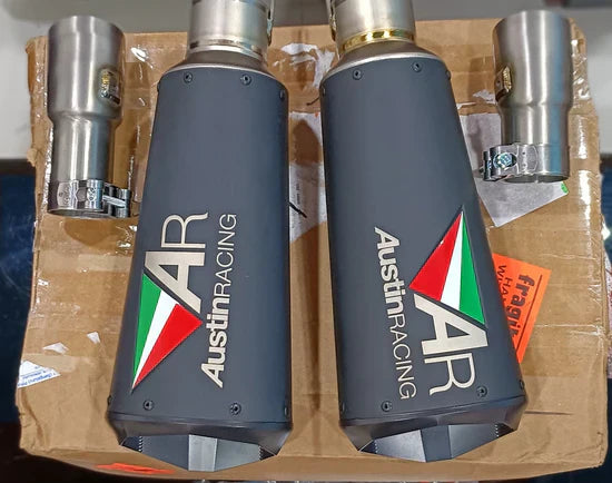 Austin racing VR3 Dual SLIP-ON EXHAUST 250mm for 2021 - 2024 SUZUKI HAYABUSA