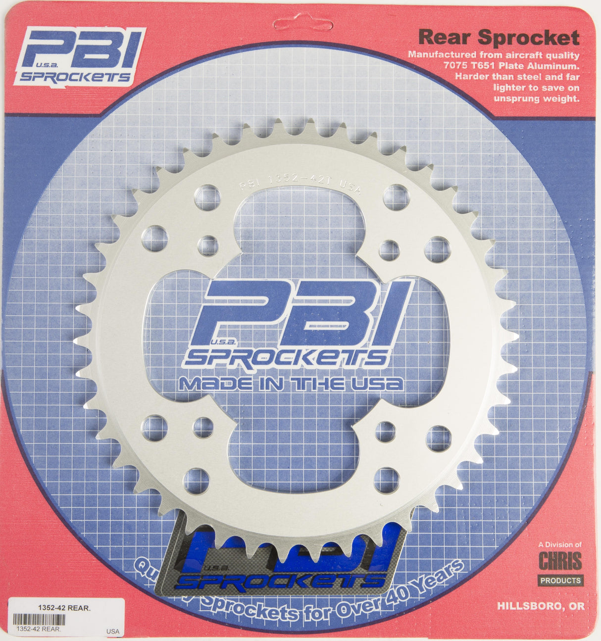 PBIRear Sprocket Aluminum 42t-520 Pol1352-42-3