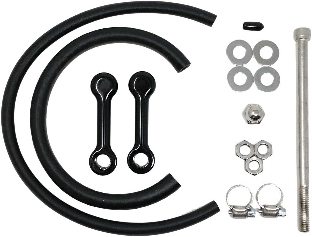 DK CUSTOM PRODUCTS Billet Tank Lift Kit 3" `10-17 Dyna Powder Coat Blk DK-DYN-TLK-3-DC