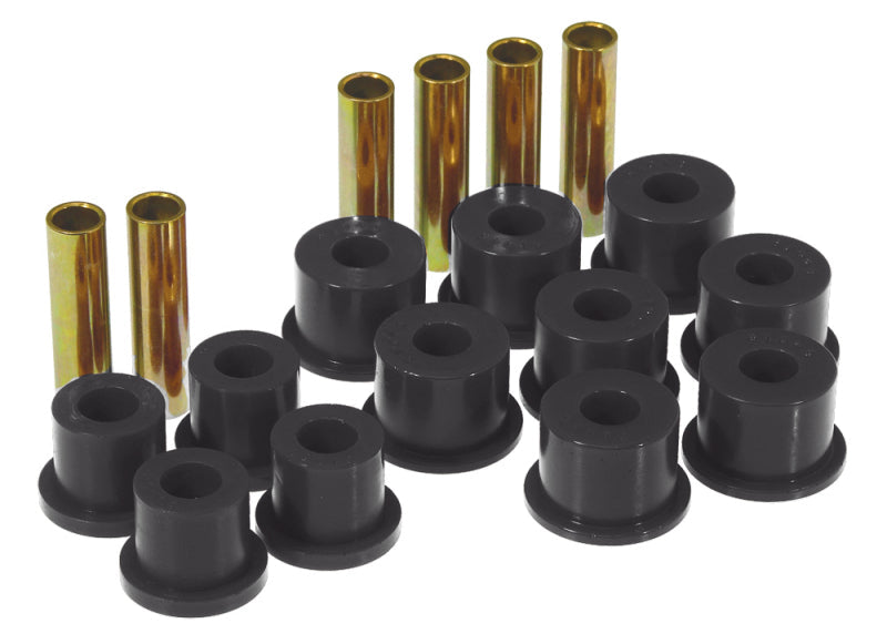 Prothane 88-98 GM 2/4wd Rear Spring & Shackle Bushings - Black 7-1017-BL