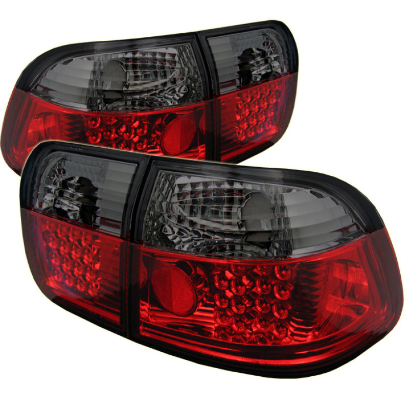Spyder Honda Civic 96-98 4Dr LED Tail Lights Red Smoke ALT-YD-HC96-4D-LED-RS 5005038