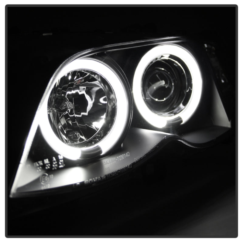 Spyder BMW E46 3-Series 02-05 4DR Projector Headlights 1PC LED Halo Blk PRO-YD-BMWE4602-4D-AM-BK 5042415