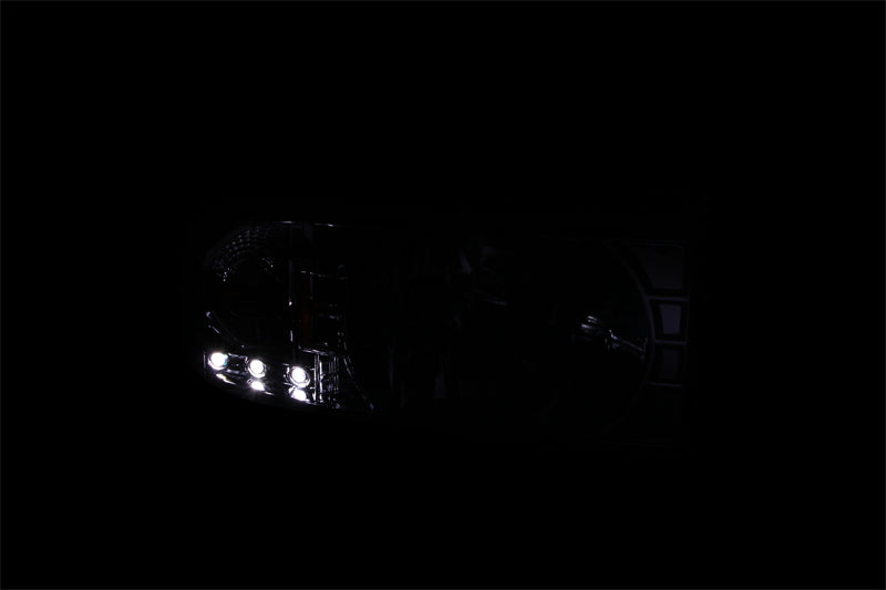 ANZO 2007-2014 Chevy TahOE Crystal Headlight Chrome Amber(OE) 111475