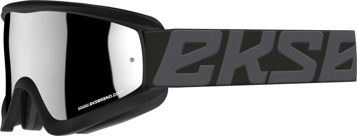EKS BRAND Flat-Out Goggle Stealth Black W/Silver Mirror 067-60305