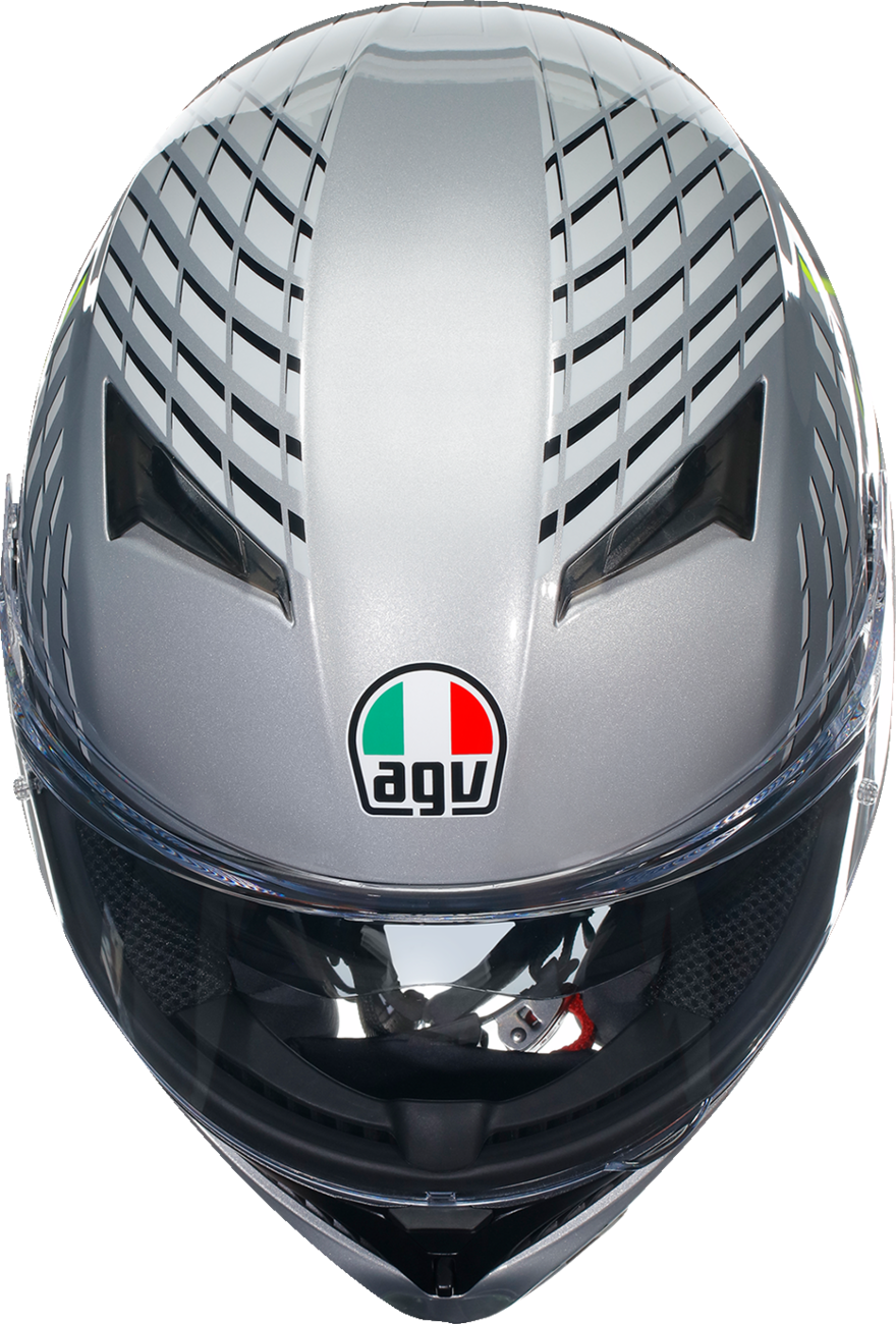 Casco AGV K3 - Fortify - Gris/Negro/Amarillo Fluo - 2XL 21183810040112X