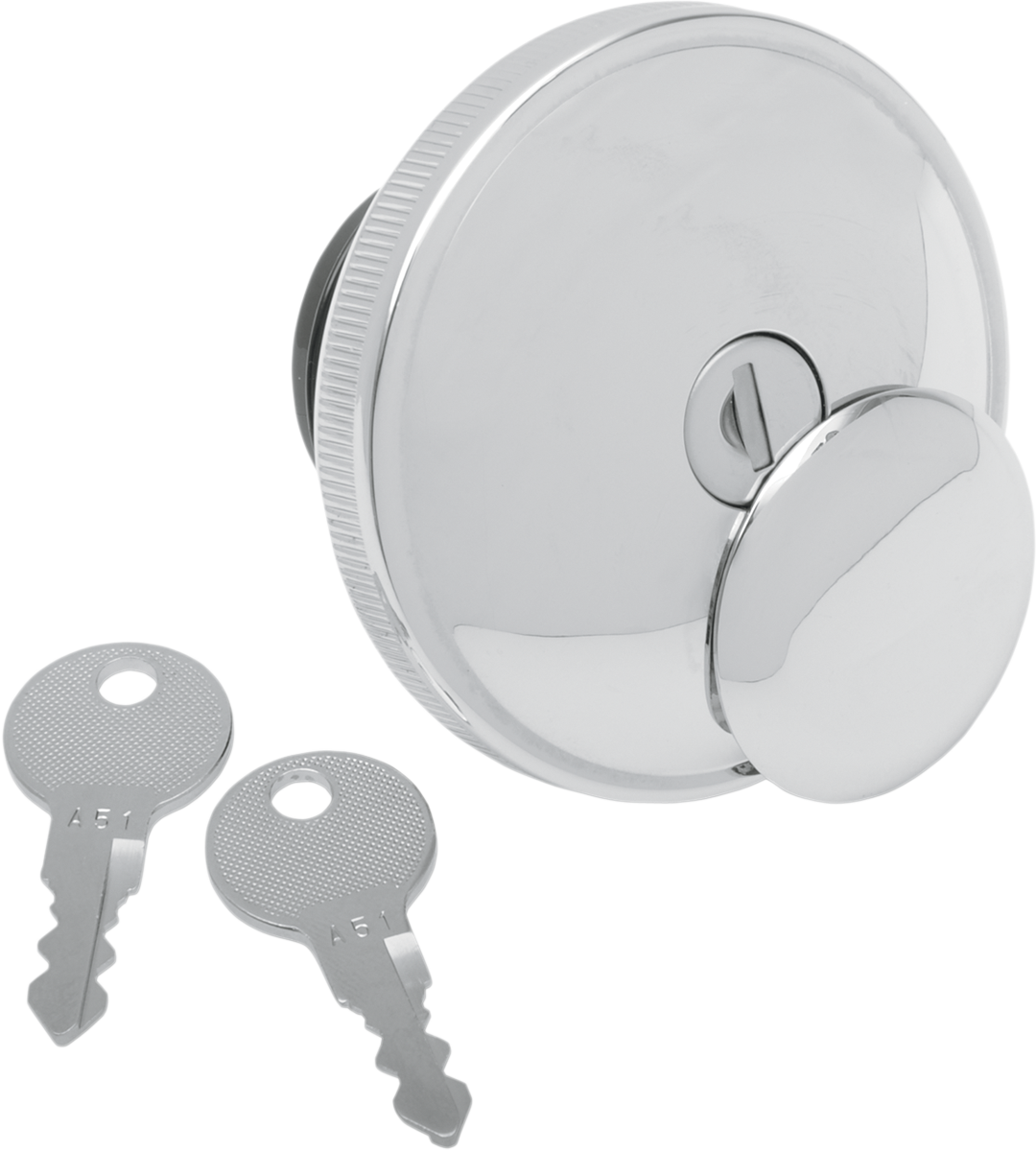 DRAG SPECIALTIES Tapa de gasolina - Bloqueo sin ventilación - Cromo 03-0320A-B