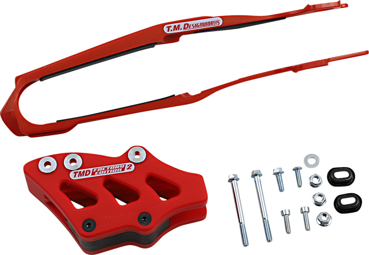 T.M. DESIGNWORKS Chain Guide/Slider - Honda - Red DCK-OR8-RD
