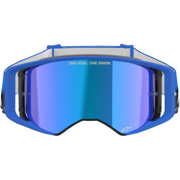 ALPINESTARS GOGGLES Supertech Goggle - Stream - Blue - Blue Mirror 5100625-7271