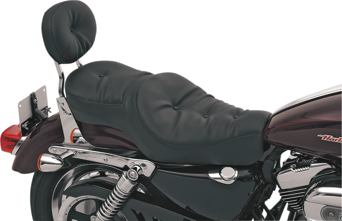 DRAG SPECIALTIES Asiento - Touring ancho de perfil bajo - Almohada - Negro - XL '04-'22 SIN PARACHOQUES DE GOMA 0804-0297