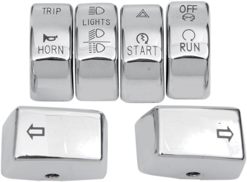 Tapas de interruptor DRAG SPECIALTIES - Cromadas H18-0343CO-C