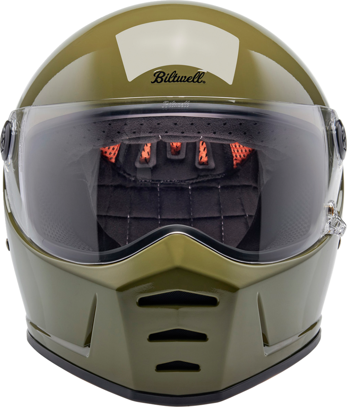 Casco BILTWELL Lane Splitter - Verde oliva brillante - Mediano 1004-154-503