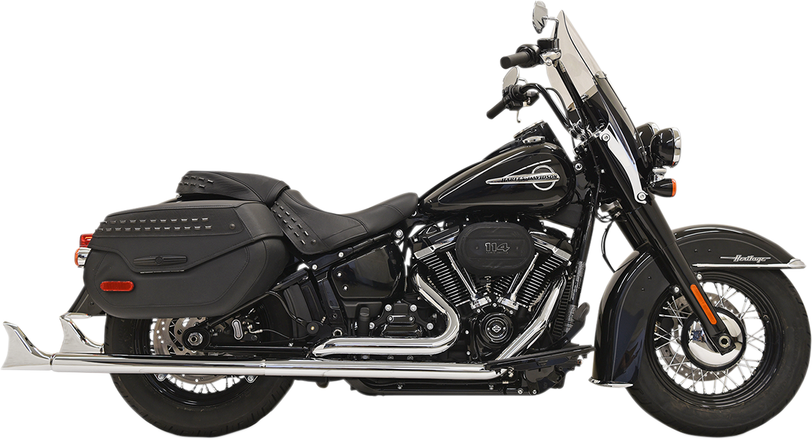 BASSANI XHAUST Fishtail Exhaust with Baffle - 33" 2018 - 2020 Heritage and Deluxe 1S96E-33 1800-2376