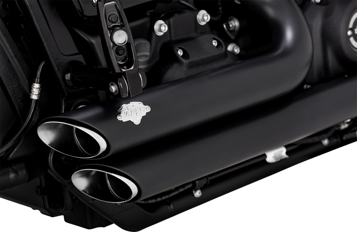 VANCE & HINES Shortshots Staggered Exhaust System - Matte Black Softail 2018-2023 47333