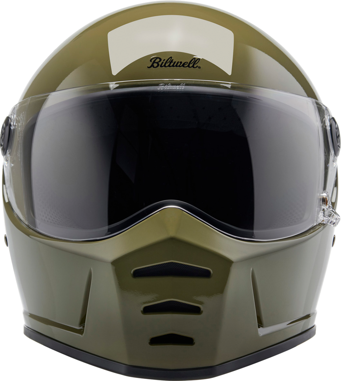 Casco BILTWELL Lane Splitter - Verde oliva brillante - Mediano 1004-154-503