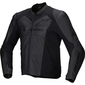 ALPINESTARS Faster v3 Airflow Leather Jacket - Black/Black - US 52 / EU 62 3103625-1100-62