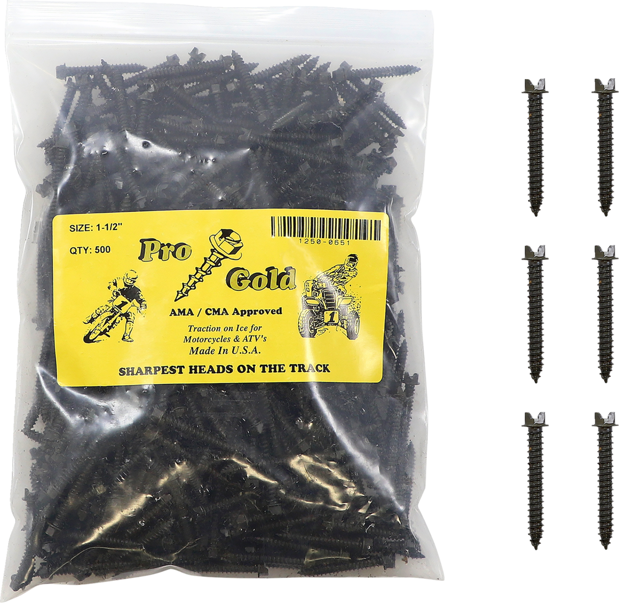 GOLD SCREWS Ice Screws - 1-1/2" - 500 Pack 1-1/2"500