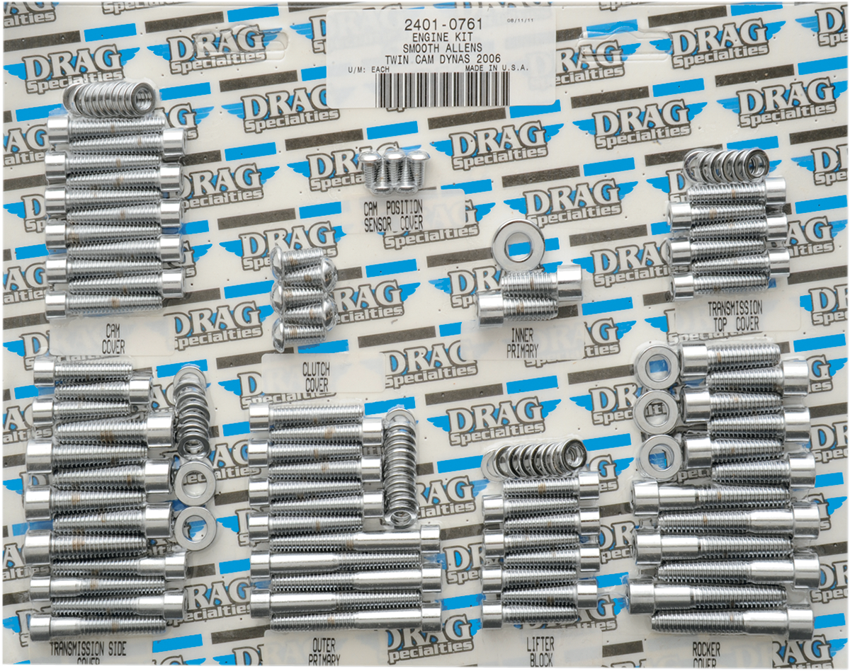 DRAG SPECIALTIES Kit de pernos de motor liso - FXD '06 MK658S