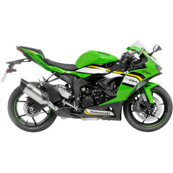 LEOVINCE LV-14 R Slip-On Muffler - Stainless Steel - Kawasaki ZX-6R 15625U