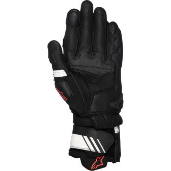 ALPINESTARS GP Plus R V3 Leather Gloves - Black/White/Fluo Red - Small 3550825-1231-S