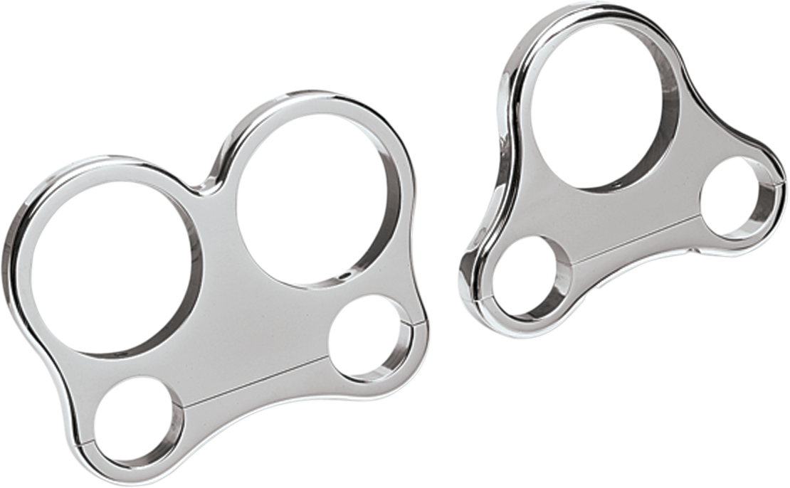 DRAG SPECIALTIES Soporte de calibre único con barra en T de 1,25" - Cromado - Para calibre mini de 2,375/2,4" 373866