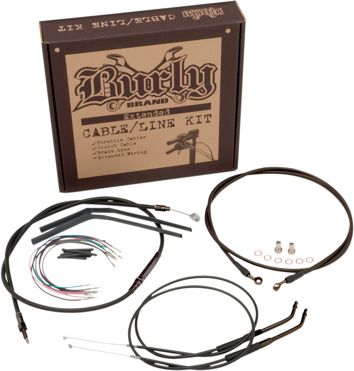 BURLY BRAND Control Kit - 16" Ape Hanger Handlebars B30-1035