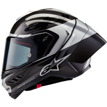 IN STOCK ALPINESTARS Supertech R10 Helmet - Element - Carbon/Silver/Black - XL 8200324-1368-XL