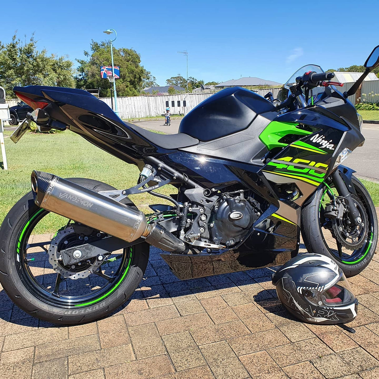 Vandemon Kawasaki Z400, Ninja 400, Ninja 500, Z500 Vandemon Titanium Exhaust System 2006-2026 KAWANJA400TIEXHA VA-75